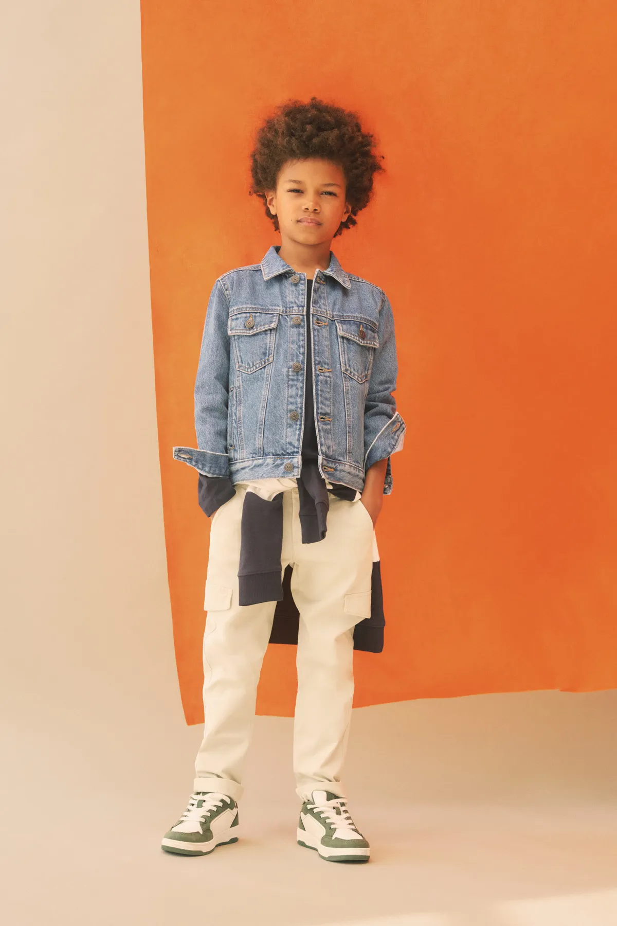 MANGO Kids  37011503 Jacken und Blazer Mittelblau