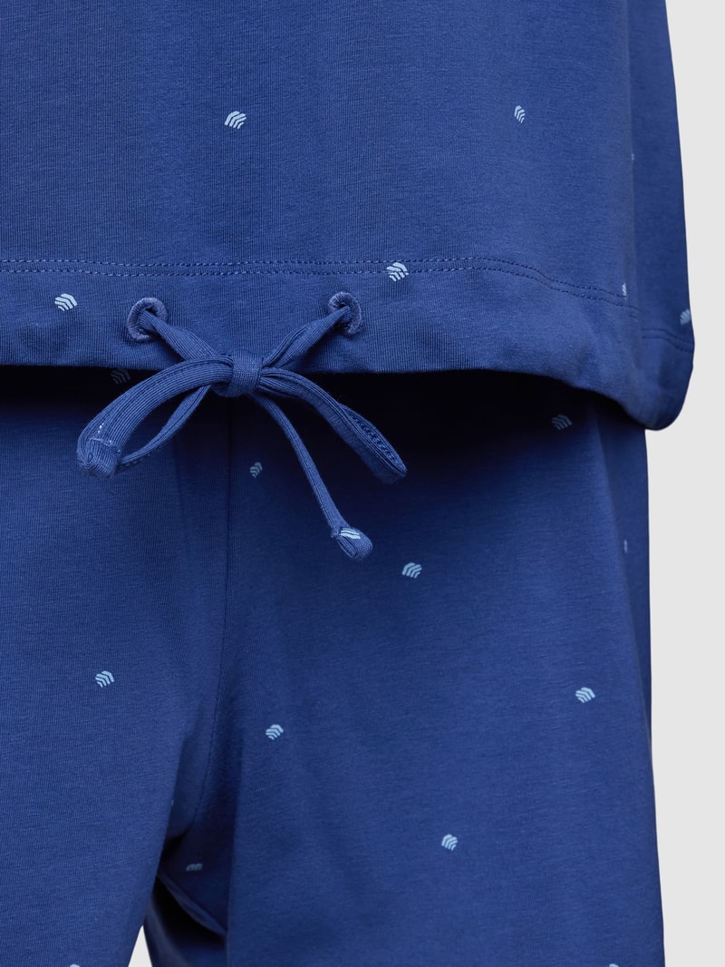 Pyjama mit Allover-Muster in marineblau