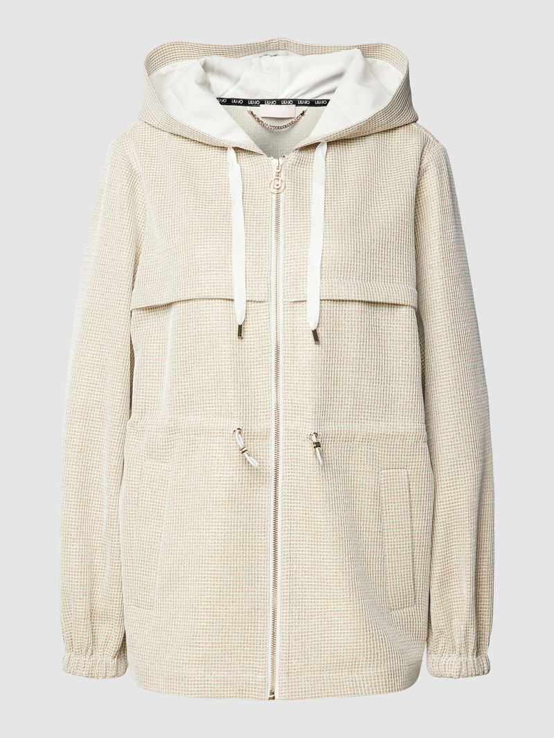 Sweatjacke mit Eingrifftaschen in offwhite