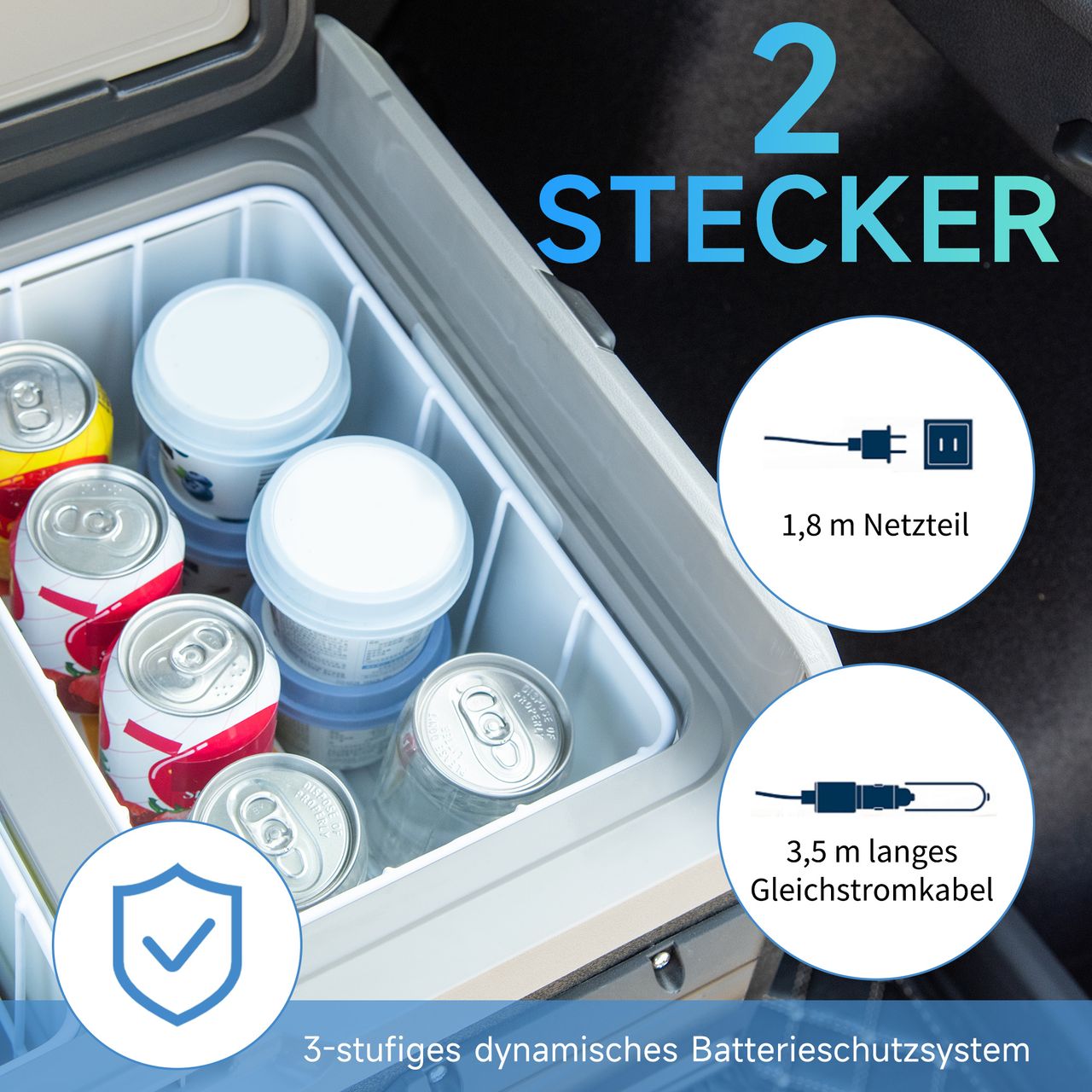 Outsunny Kühlbox Auto 30L mit LCD-Anzeige Autokühlschrank elektrisch Boot