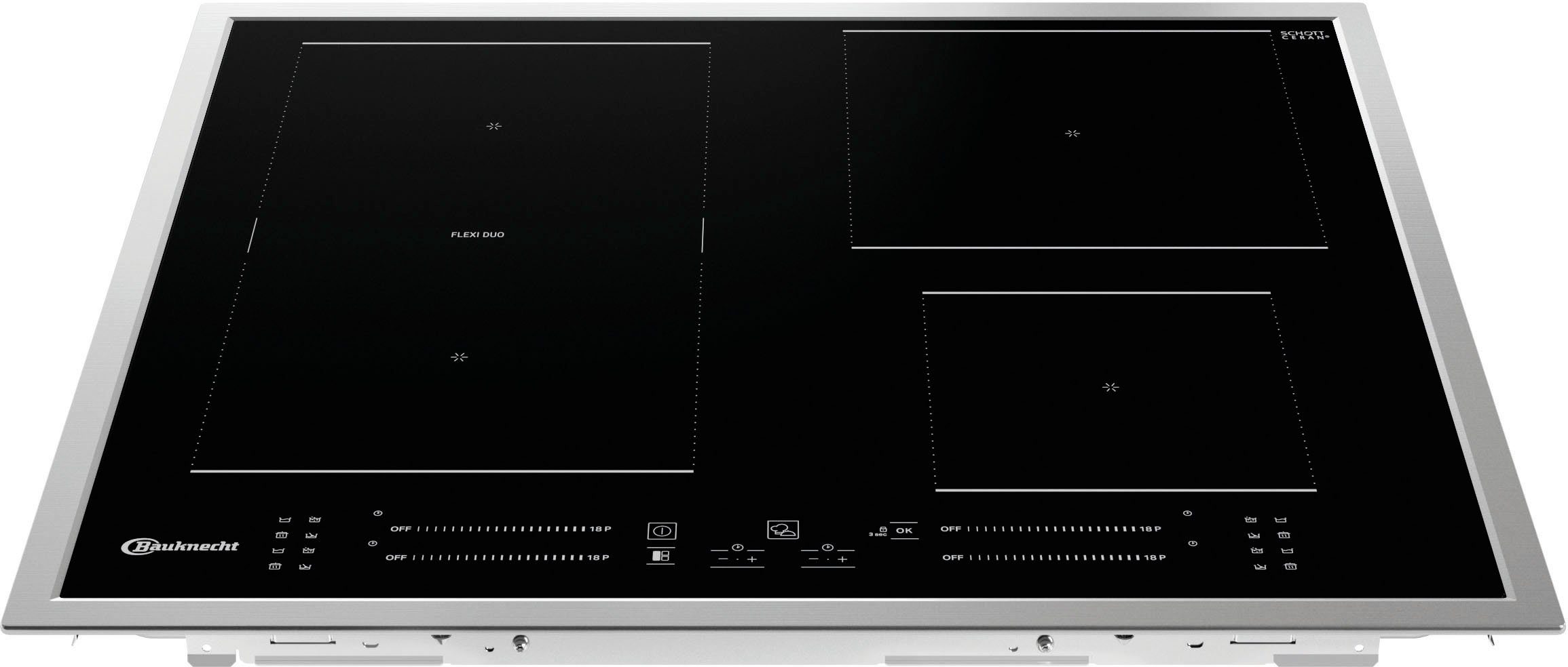 BAUKNECHT Flex-Induktions-Kochfeld von SCHOTT CERAN® BS 7160C FT