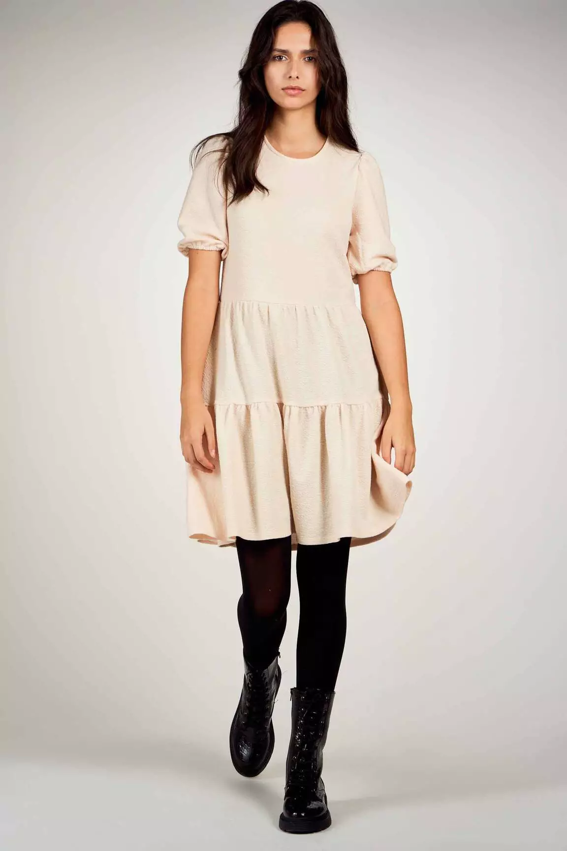Only Robes Mi Longues Femme couleur beige