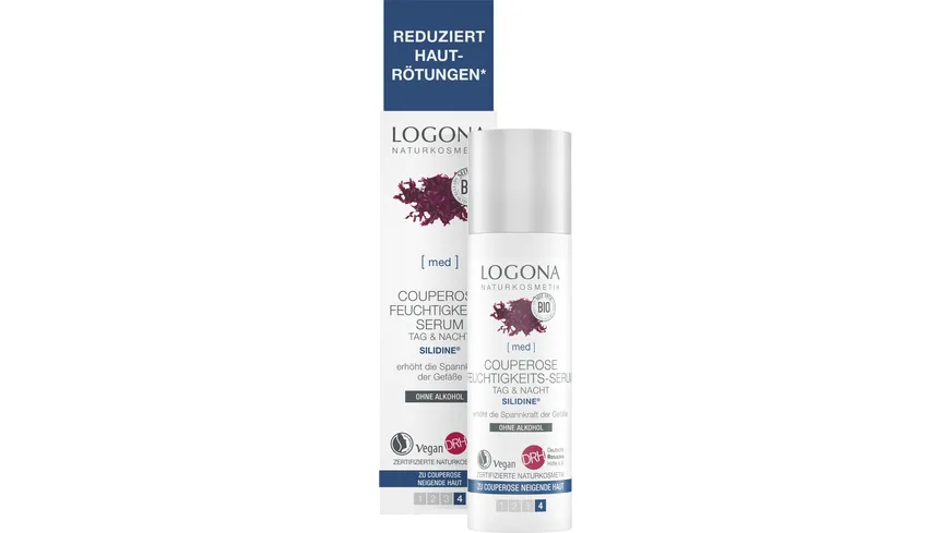LOGONA MED Couperose Feuchtigkeits-Serum Rotalgenextrakt SILIDINE® 30 ml