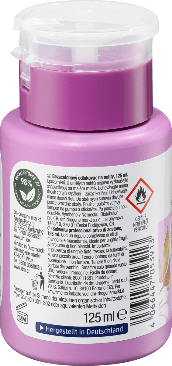 Nagellackentferner Professional Acetonfrei, 125 ml