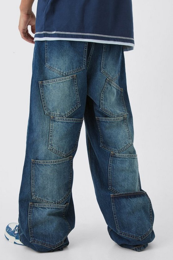 Extrem lockere Jeans mit Taschen