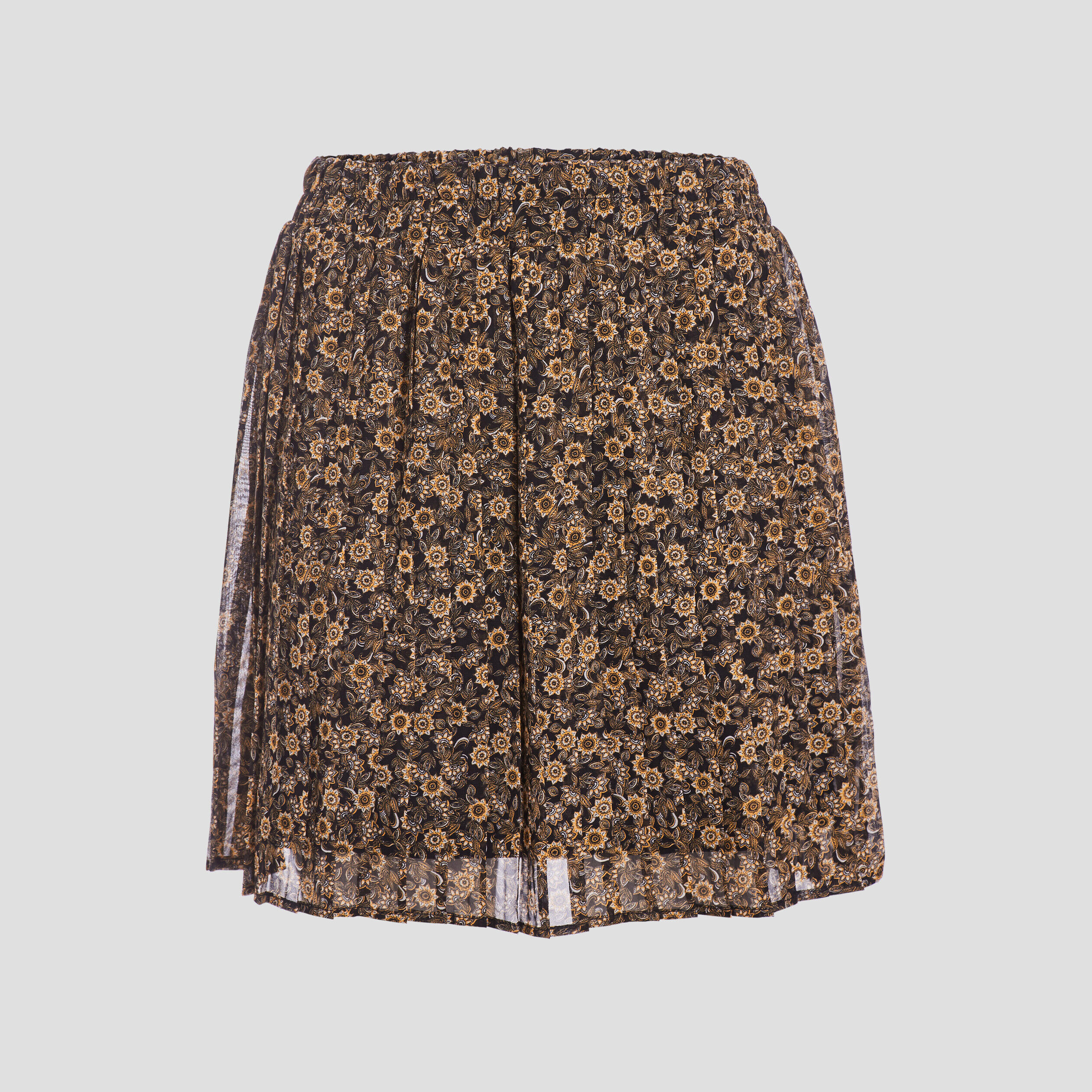 Jupe évasée plissée noir femme | Cache Cache