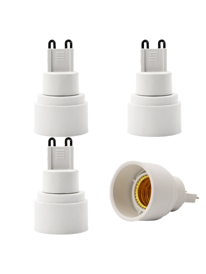 Intirilife 4er Set Lampenadapter E40 auf E27 in WEISS günstig kaufen onesize