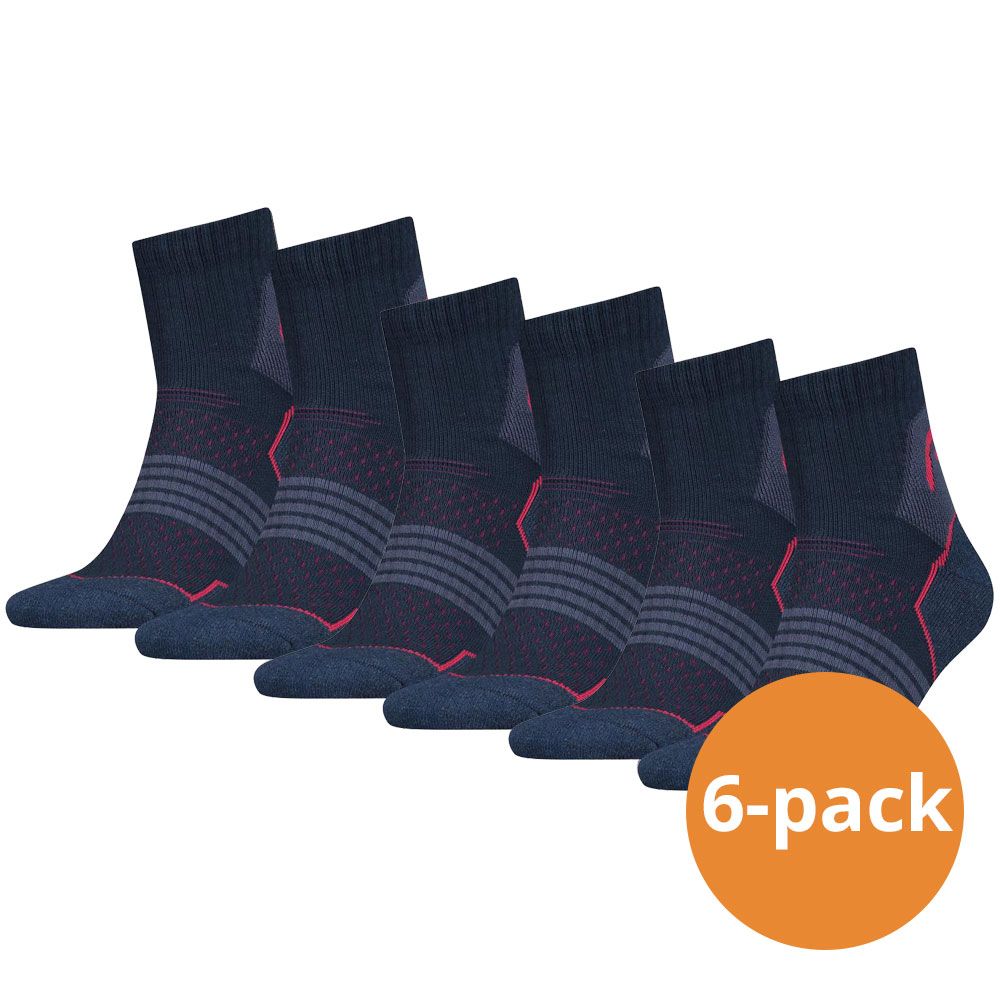 HEAD 6 Paar Hiking Quarter Pink/Blue Wandersocken