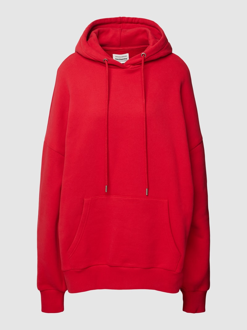 Hoodie mit Känguru-Tasche in dunkelrot