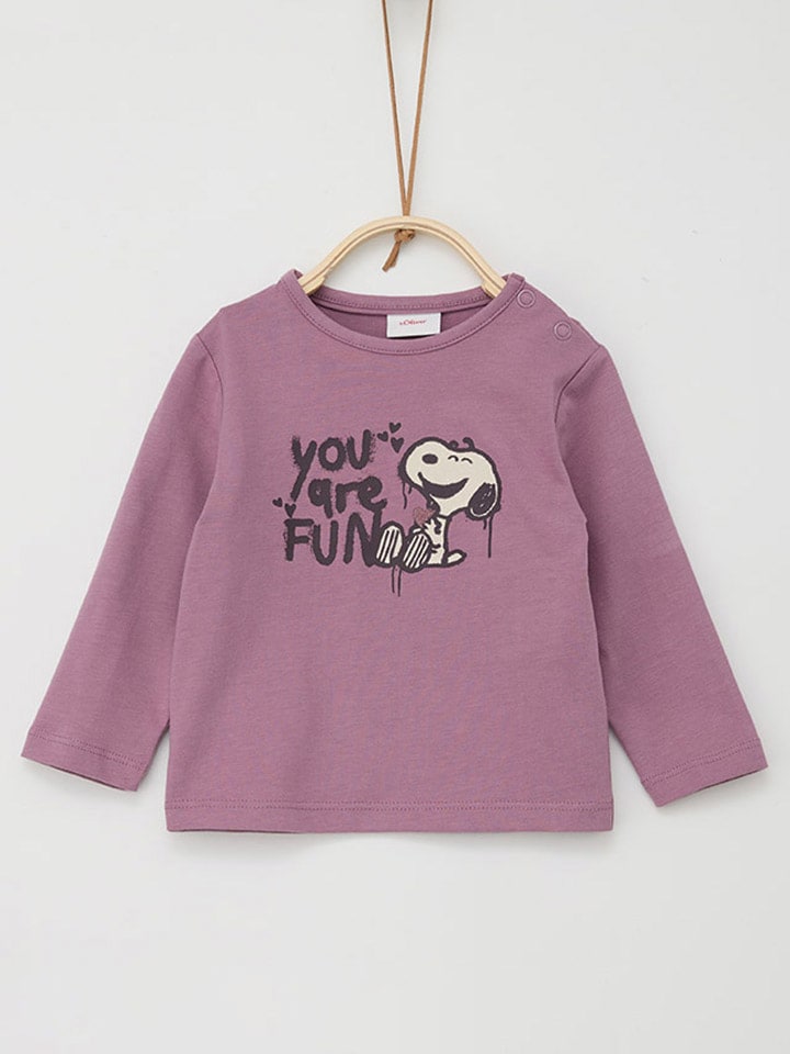 s.Oliver Longsleeve in Lila günstig kaufen