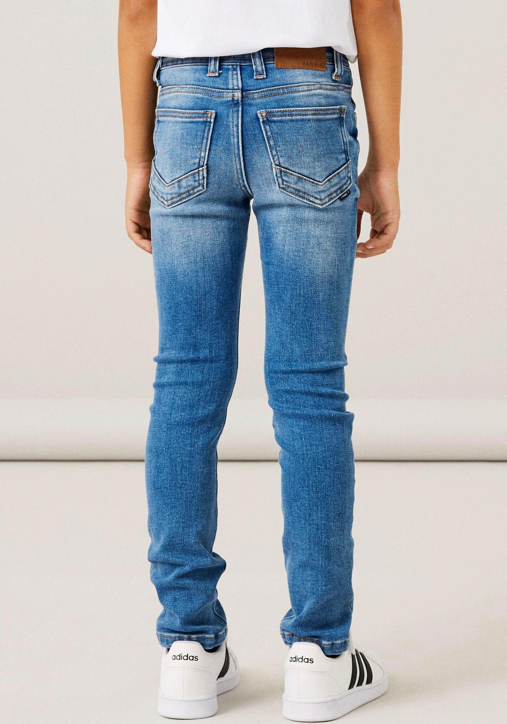 Name It Slim-fit-Jeans NKMTHEO XSLIM JEANS 1410-UR NOOS mit Destroyed Effekt