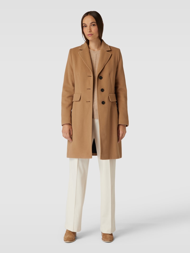 Mantel mit Reverskragen in camel