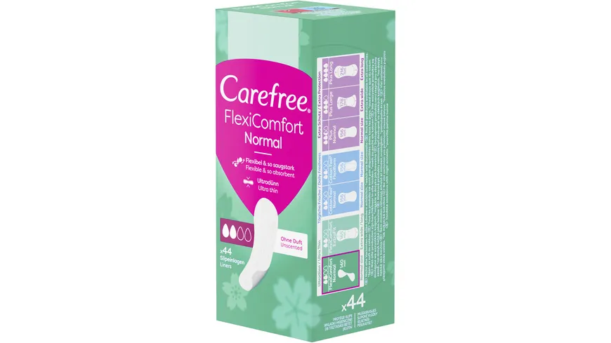 Carefree FlexiComfort Normal x44 Slipeinlagen ohne Duft