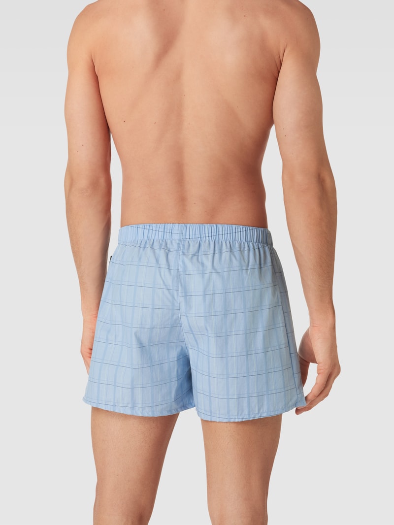 Boxershorts mit Karomuster Modell 'Fancy Woven Boxer' in hellblau