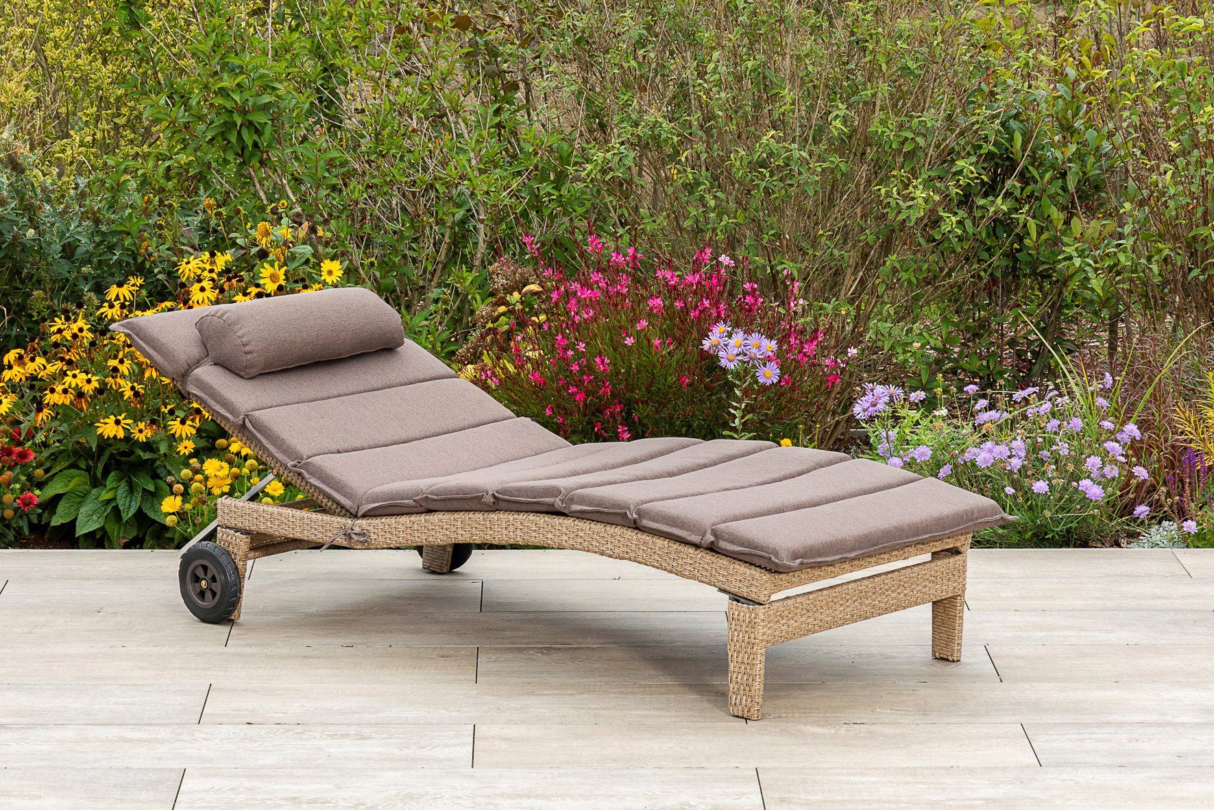 MERXX Gartenliege Andalusia, 1 St., zerlegbar, mit Auflagen, Aluminium
