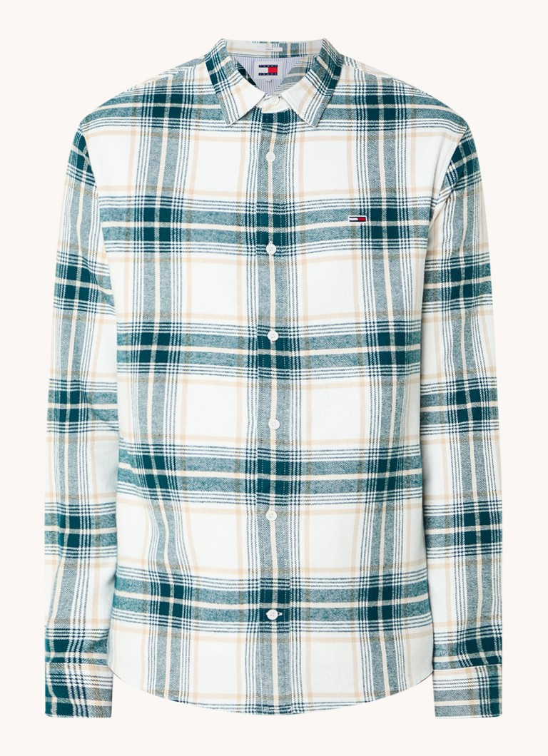 Cămașă Tommy Hilfiger cu croială clasică în carouri și logo