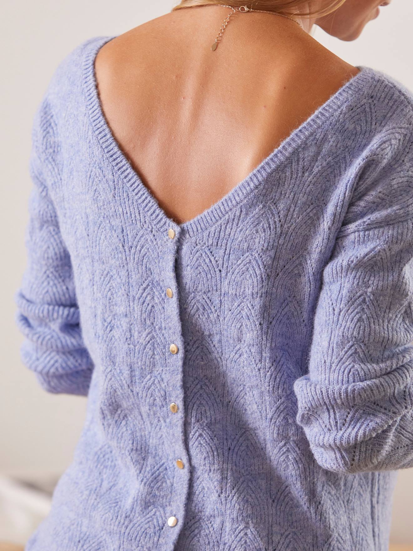 Vertbaudet Wende-Pullover, Schwangerschaft & Stillzeit - blau