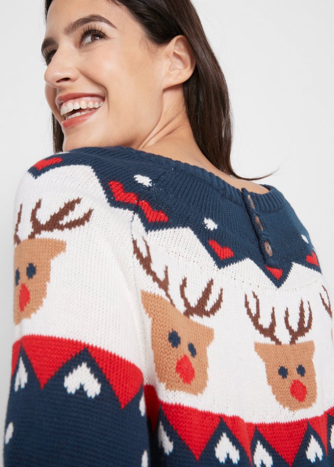 Weihnachtspullover Rentier