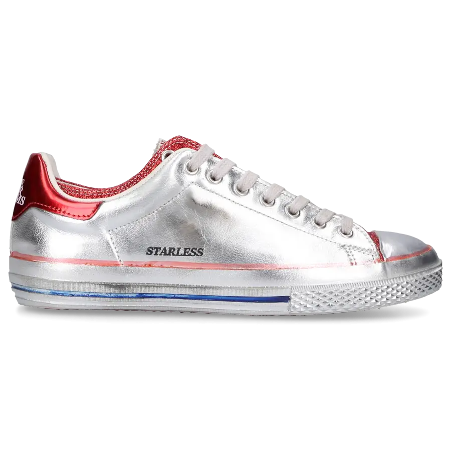Hidnander - Sneaker low 1F20 Kalbsleder - silber