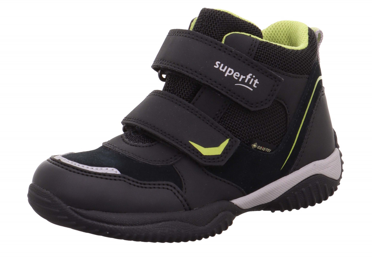 STORM - Schwarz/Hellgrün Sneaker high mit Klettverschluss