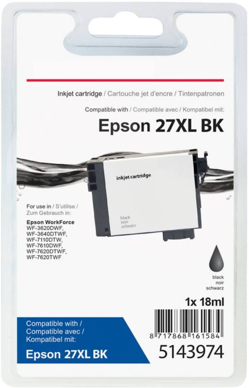 Viking 27XL Kompatibel Epson Tintenpatrone C13T27114012 Schwarz