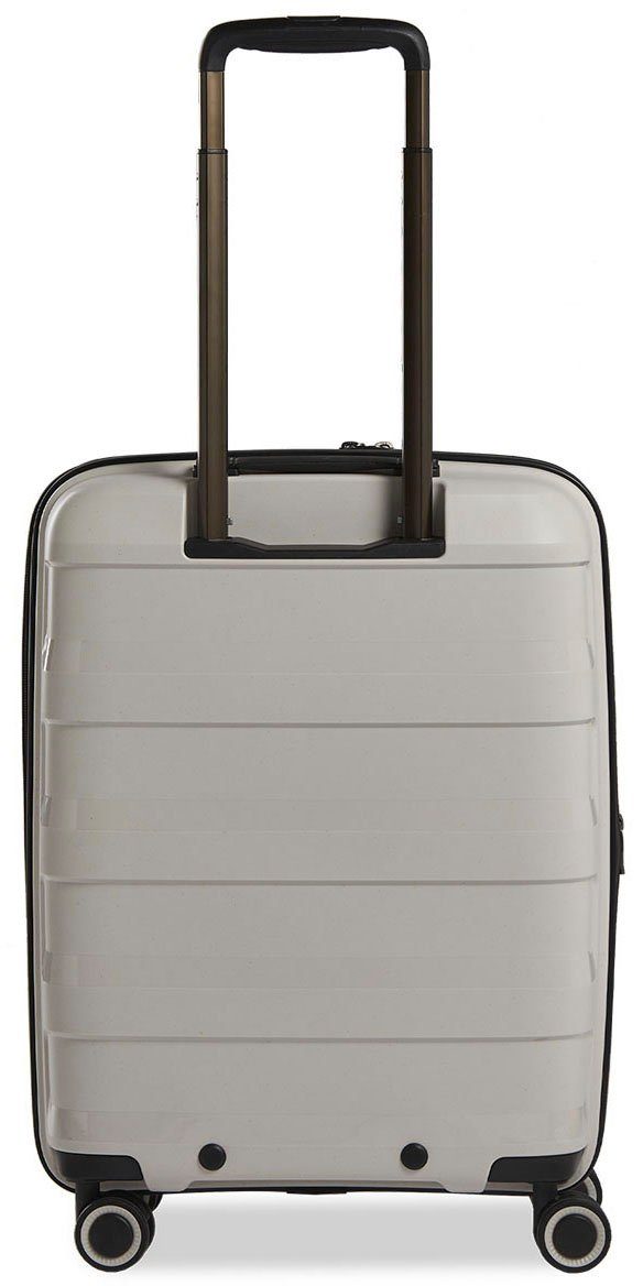 Stratic Hartschalen-Trolley Straw + S, beige, 4 Rollen, mit NFC-Chip