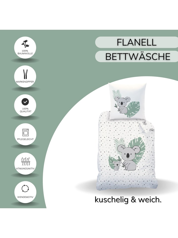 Matt & Rose Bettwäsche-Set Biber/Flanell 