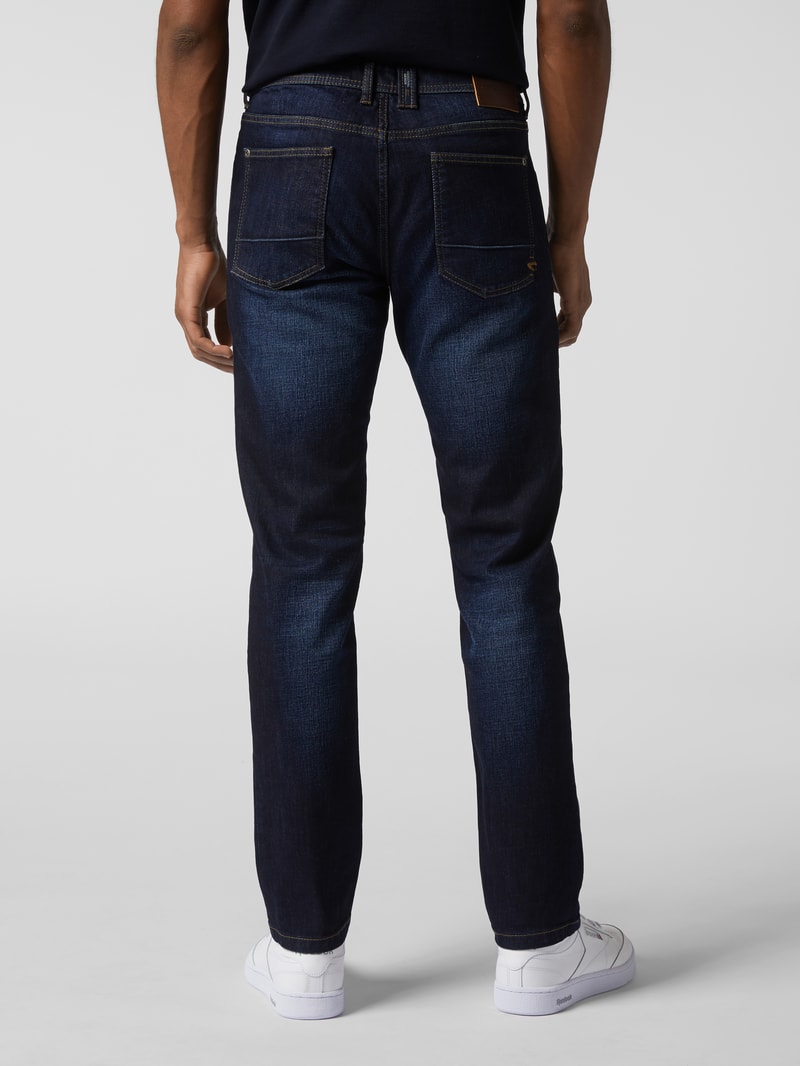Regular Fit Jeans mit Stretch-Anteil Modell 'Houston' in dunkelblau