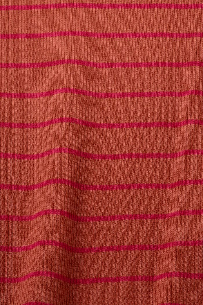 Kurzarmpullover mit Streifen, 100 % Baumwolle