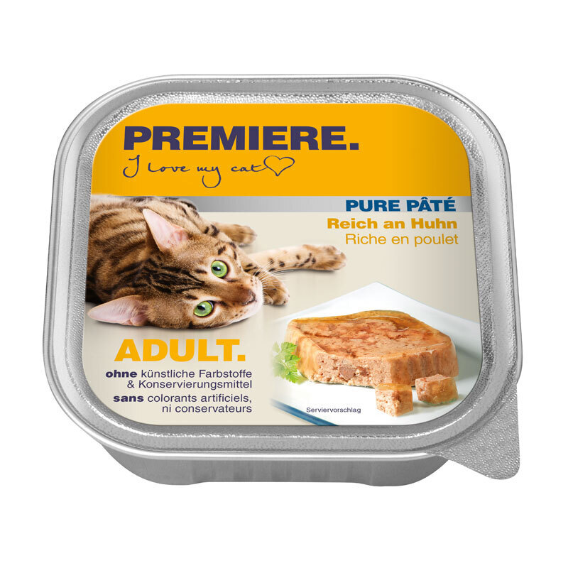 PREMIERE Nassfutter PREMIERE Pur Paté Adult Huhn 64x100 g