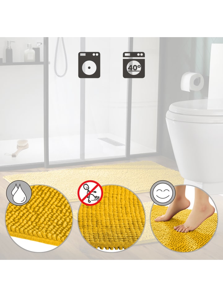 REDBEST Badematte Monrovia in gelb günstig kaufen