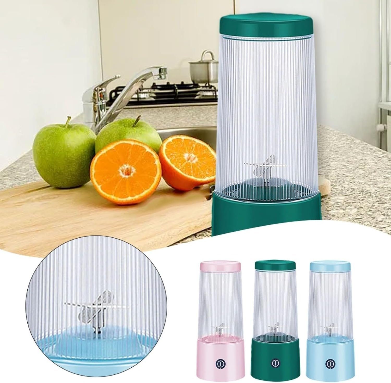 Diyarts Akku-Smoothie-Maker, 800,00 W, Mini-Mixer für Frucht-Smoothies und Shakes, Entsafter