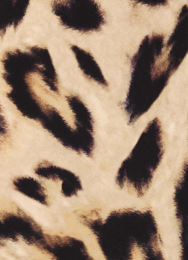 Midi šaty Claudia Sträter s leopardím potiskem a mašlí na pásku