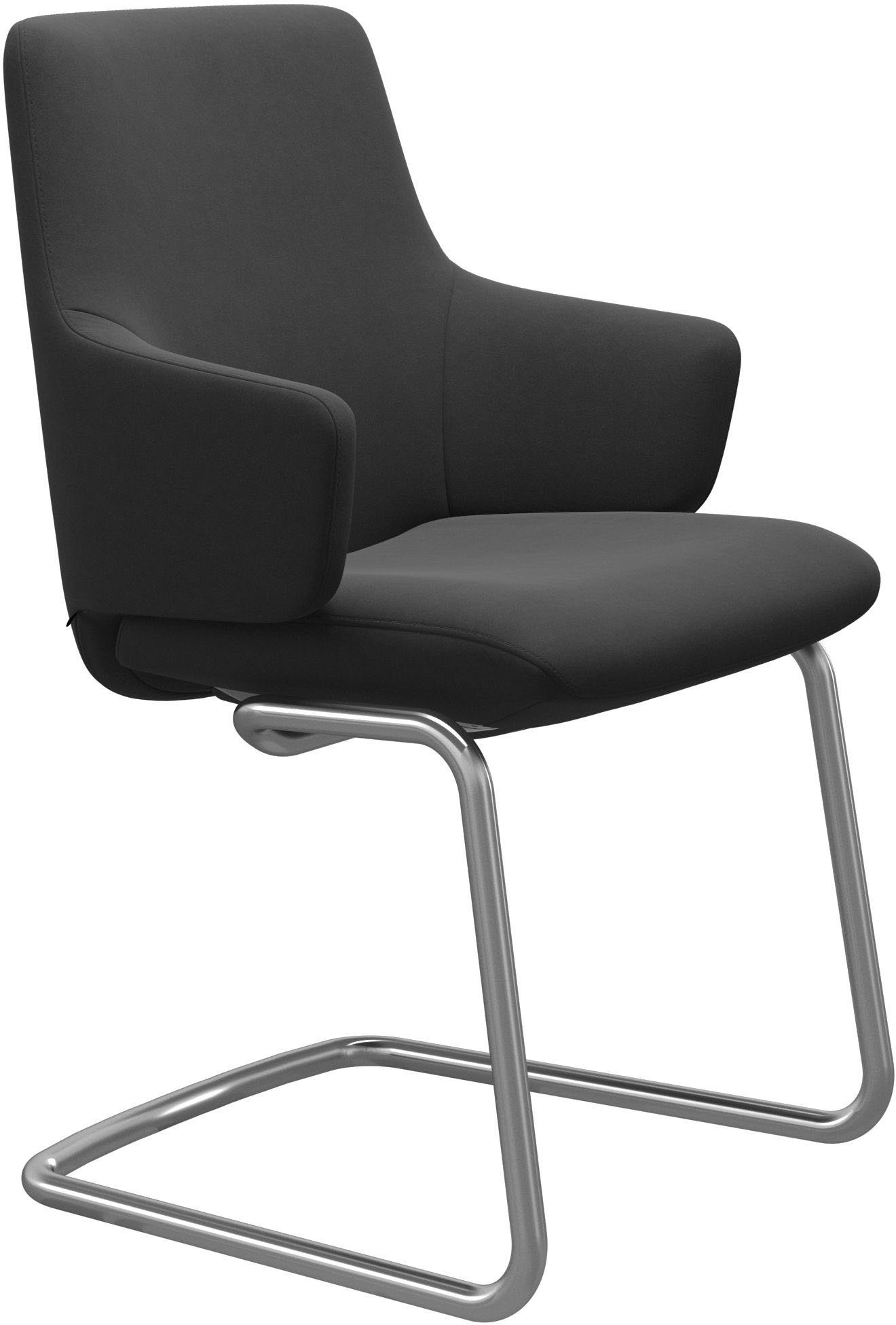 Stressless® Polsterstuhl Laurel, Low Back mit Armlehne, Größe L, mit Beinen aus Stahl in Chrom glänzend