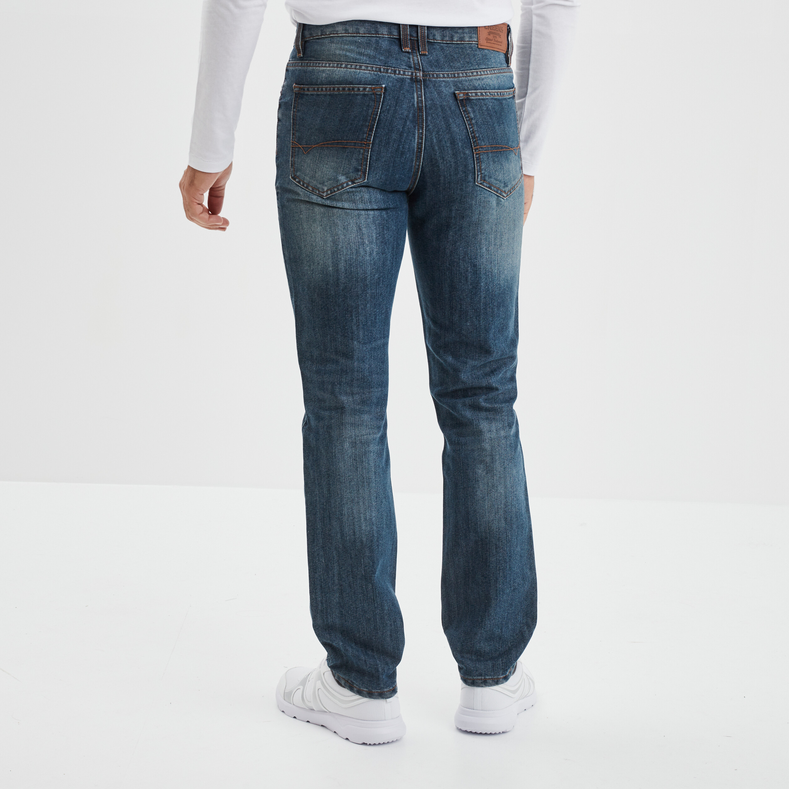 Jeans straight 5 poches Creeks denim double stone homme | La Halle