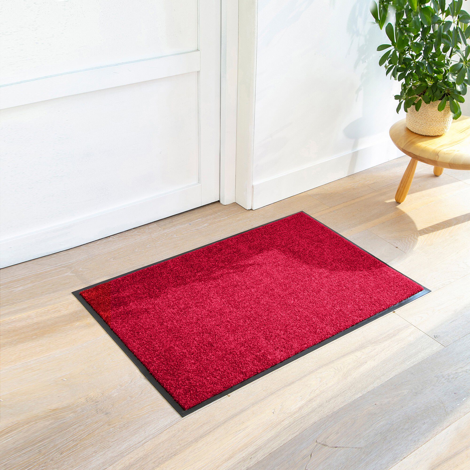 Tapis uni anti-poussière luxe