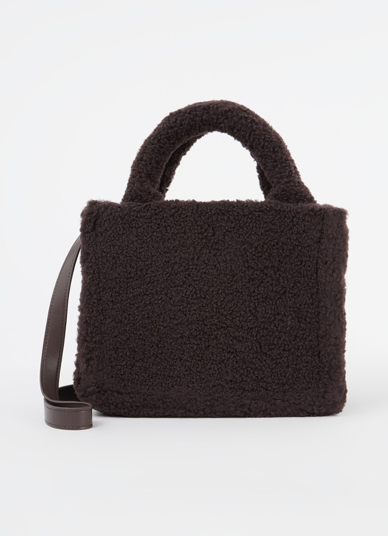 SAMSØE SAMSØE Betty Mini teddy handbag with detachable shoulder strap