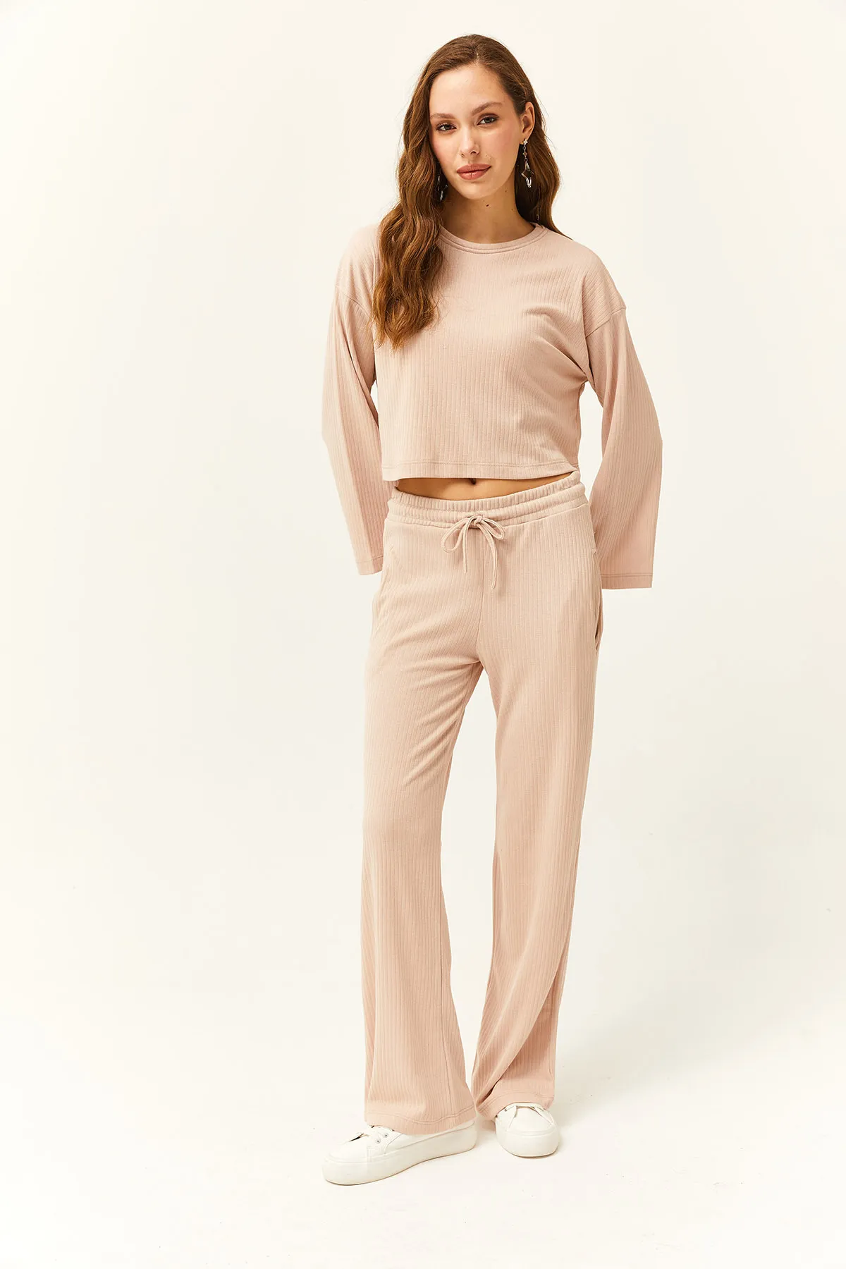 Olalook  Zweiteiler - Beige - Regular Fit
