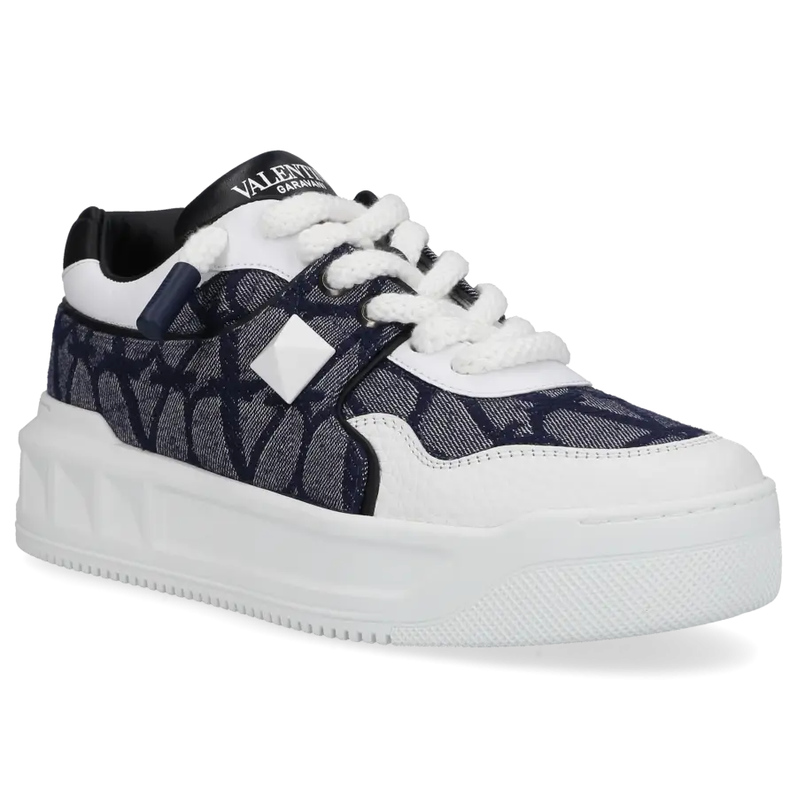 Valentino Garavani - Sneaker low ONE STUD XL Textil - weiß