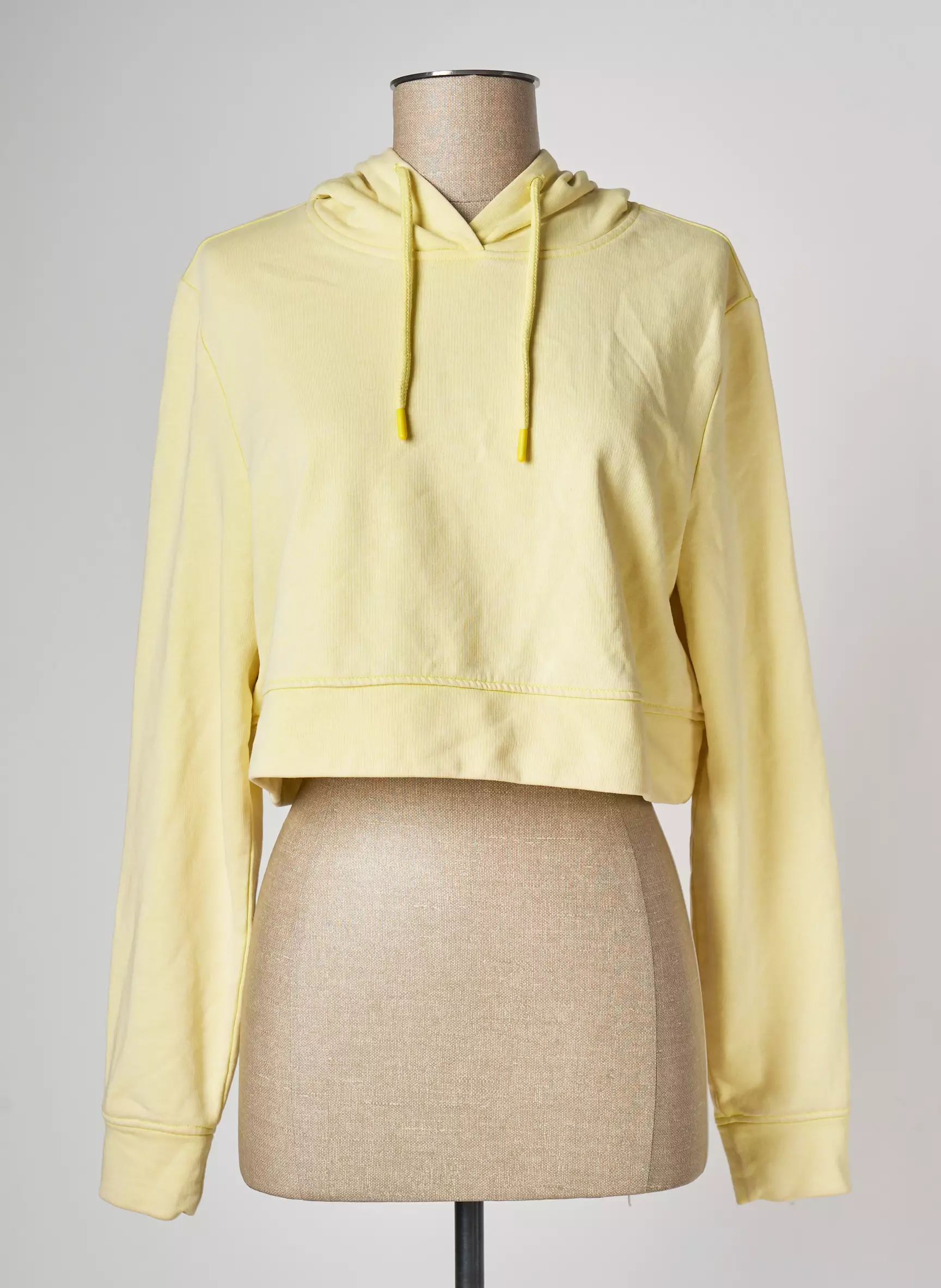 Only Sweat Capuche Femme couleur jaune