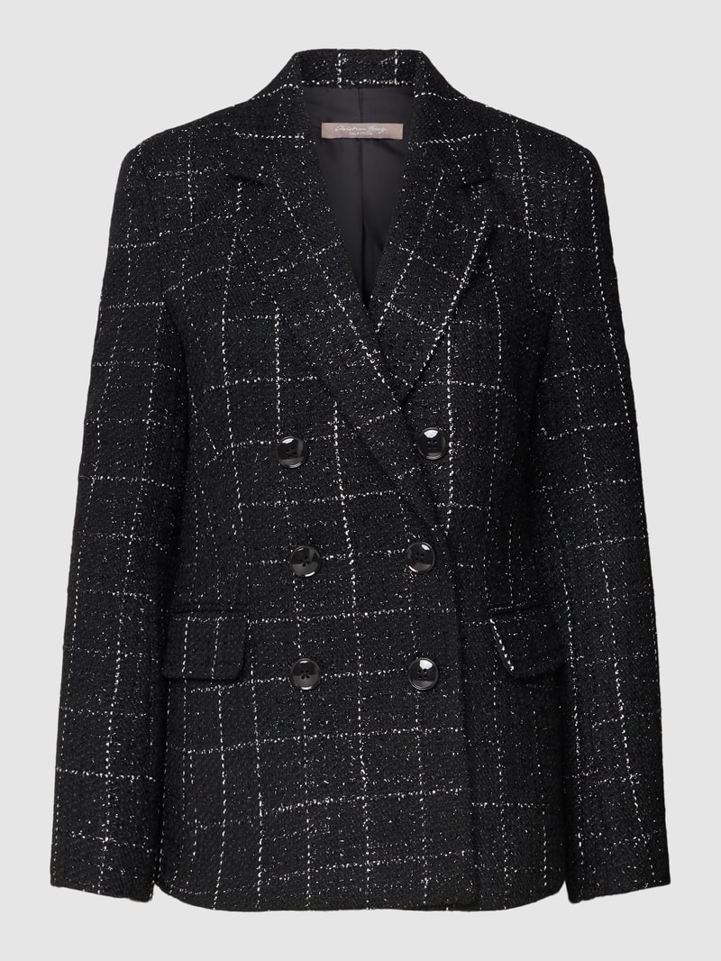 Blazer in Bouclé-Optik in schwarz