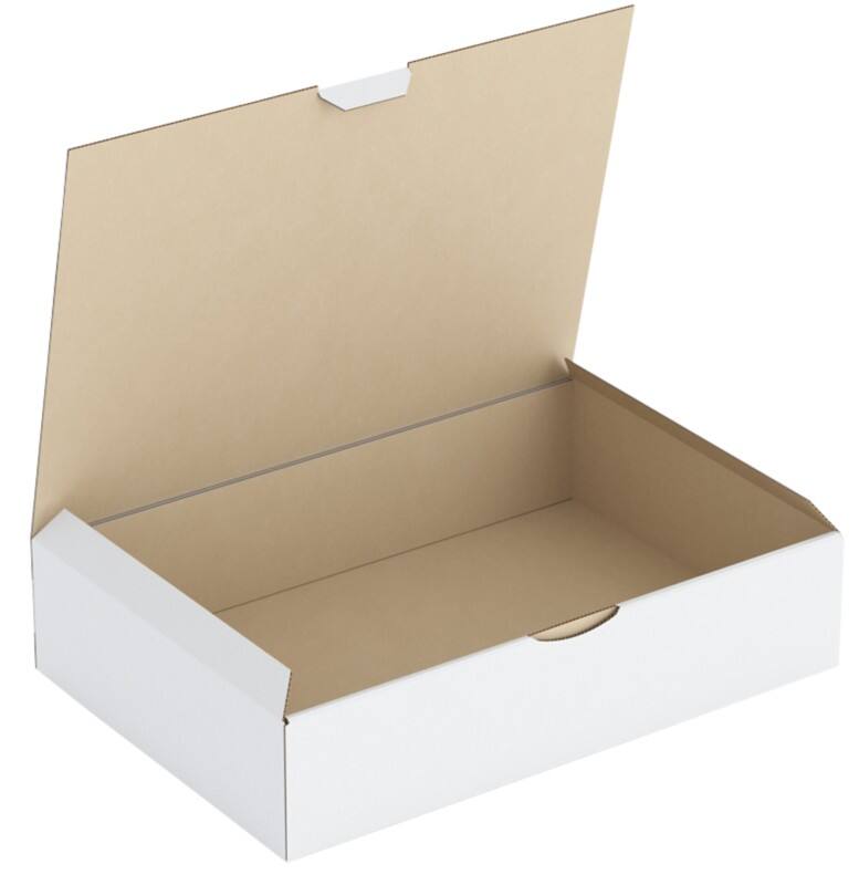 RAJA Versandkarton 1-wellig Pappe 215 (B) x 70 (T) x 310 (H) mm Weiß 50 Stück