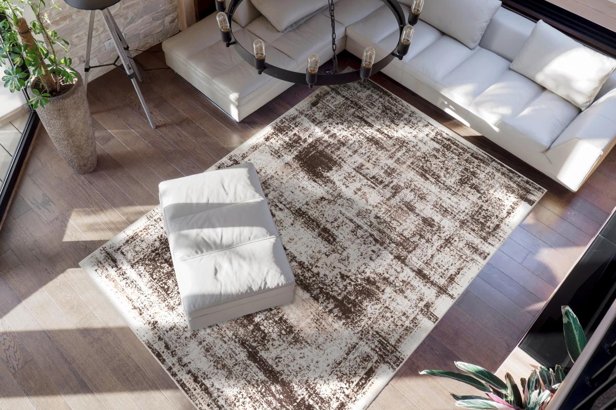 megusta Vintage-Teppich Taupe / Braun 200cm x 290cm