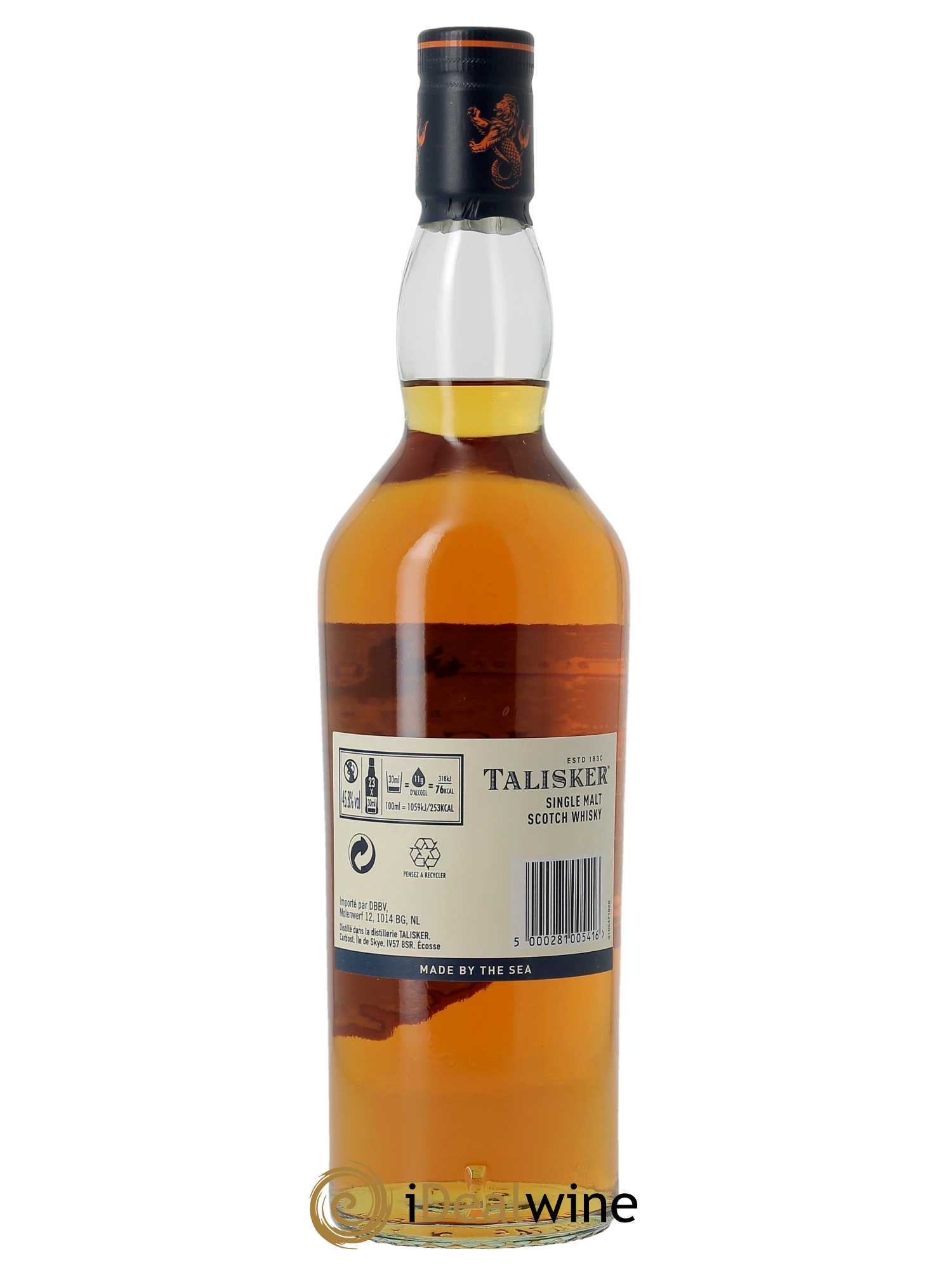 Whisky Talisker Single Malt Scotch Aged 10 Years (70cl)  - Lot de 1 Bouteille