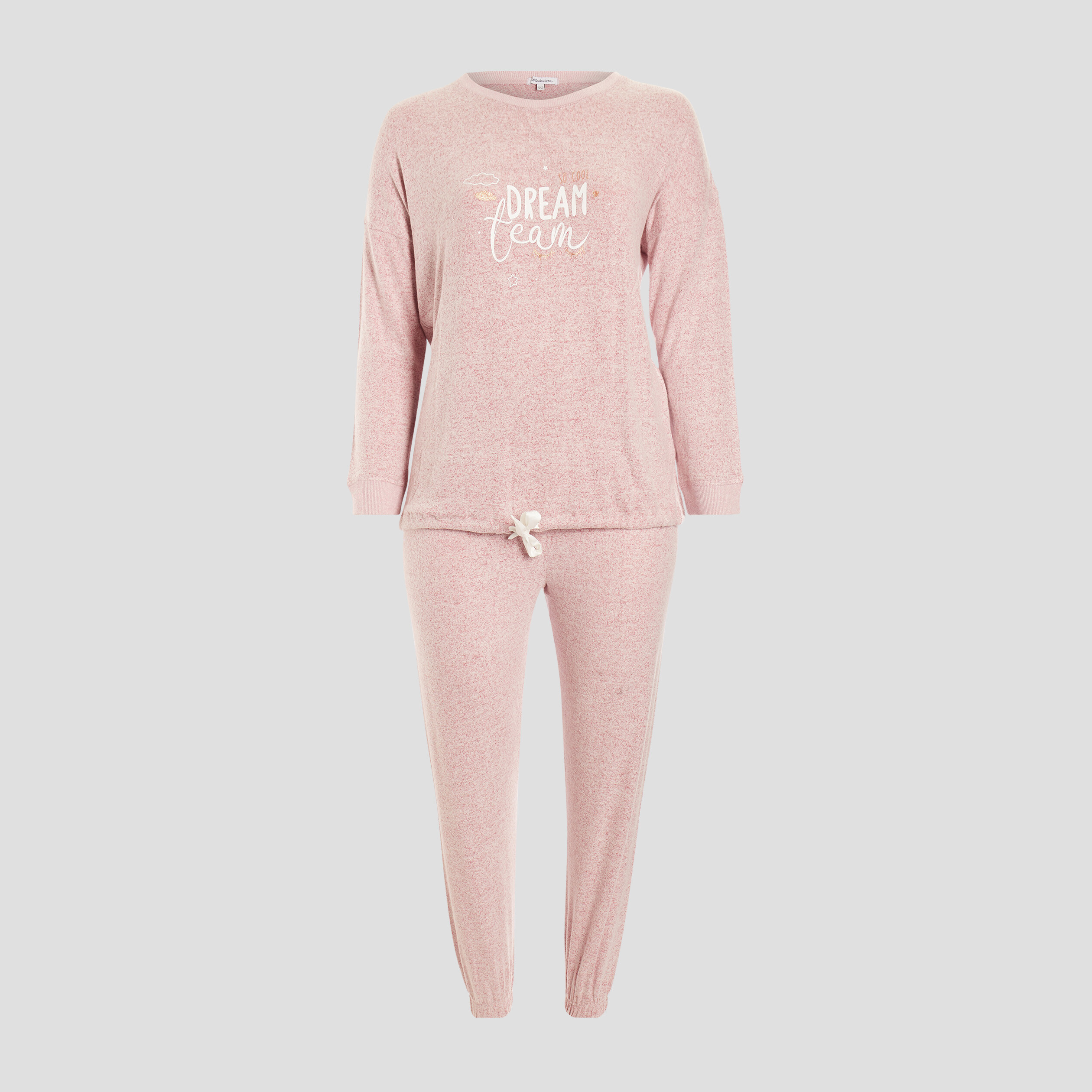 Ensemble pyjama 2 pièces rose framboise femme grande taille | La Halle