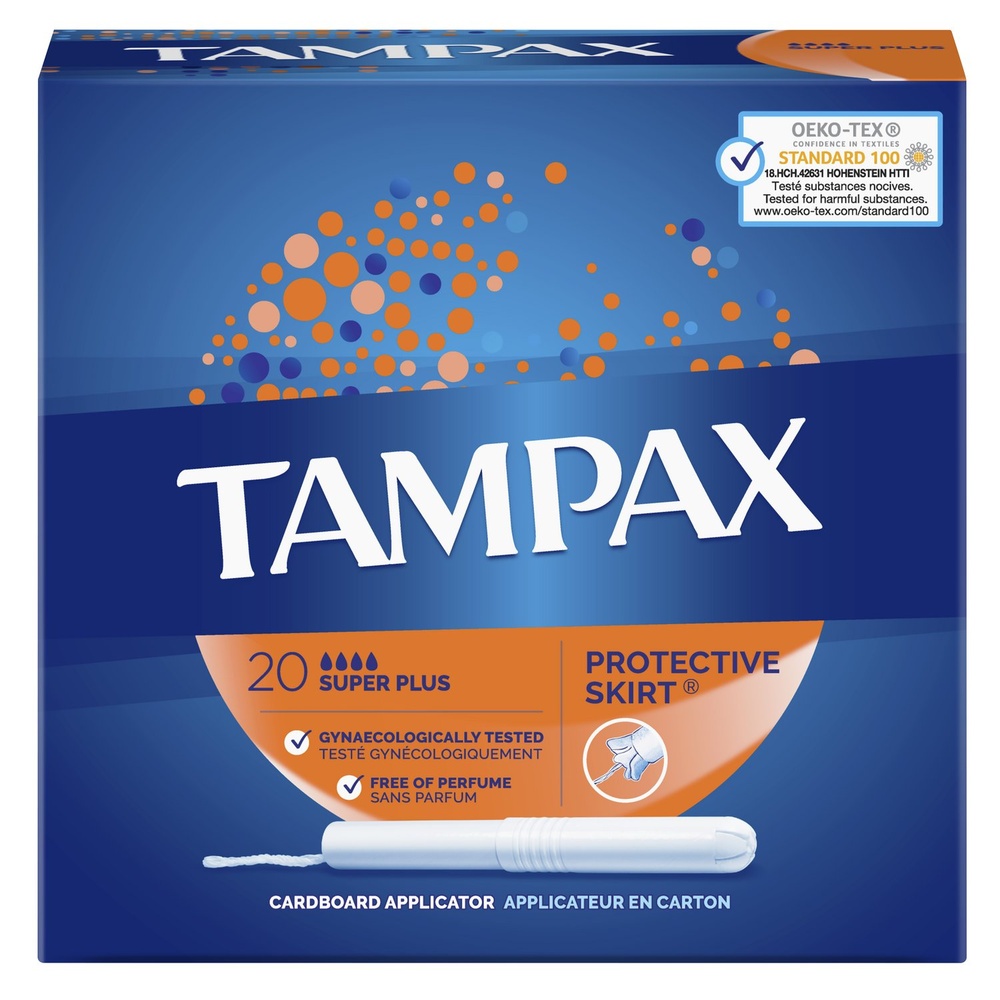 tampax Tampax Super Plus Tampons Applicateur 20 Tampons