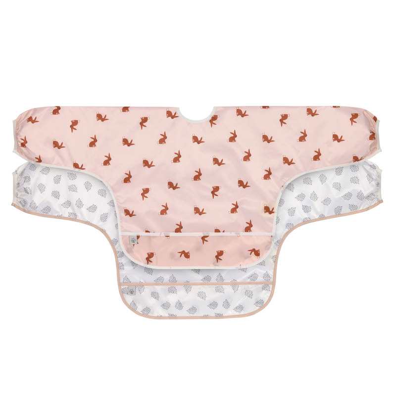 Lot de 2 bavoirs manches longues avec poche Little Forest Lapin Lässig