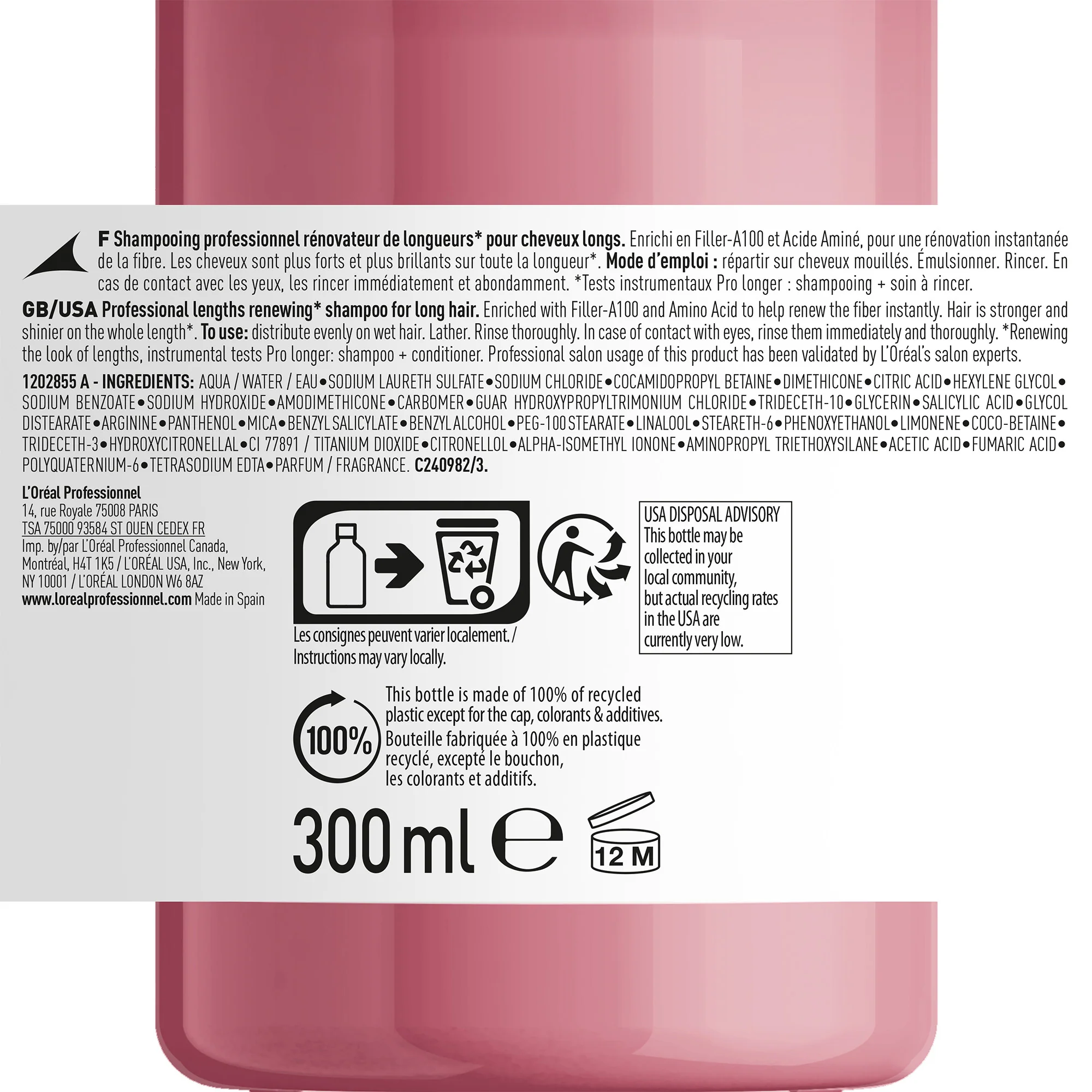 EXPERT SERIES New Pro Longer Shampoo - Reconstructive Shampoo