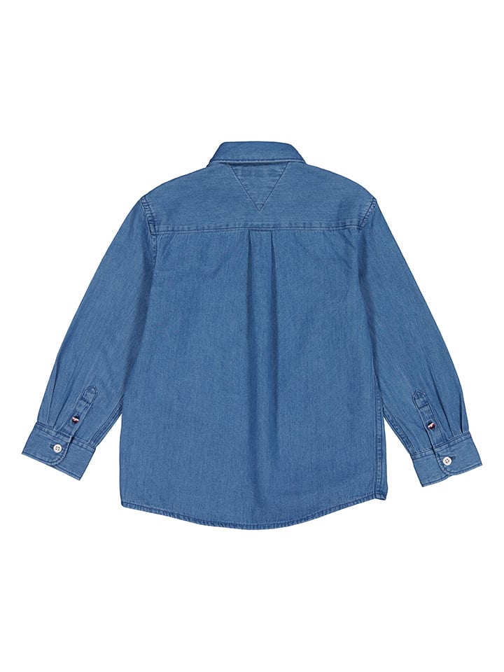 Tommy Hilfiger Jeanshemd in Blau günstig kaufen