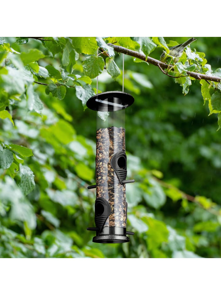 relaxdays Vogelfutterspender in Schwarz - (B)13 x (H)42 x (T)13 cm günstig kaufen onesize